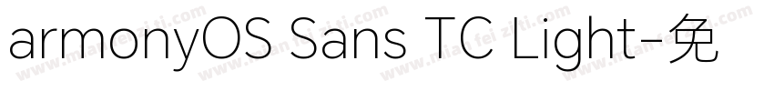 armonyOS Sans TC Light字体转换
